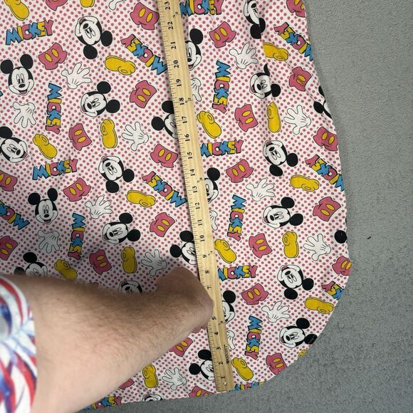 Vintage  80s Mickey Mouse Disney Unlimited Flannel Sleep Gown Shirt Long Sleeve - Picture 9 of 11